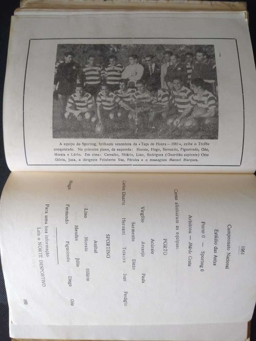 Livro Antigo com Todos os Resultados e Equipas FC Porto Sporting CP de 1933 a 1970 com 255 Paginas.