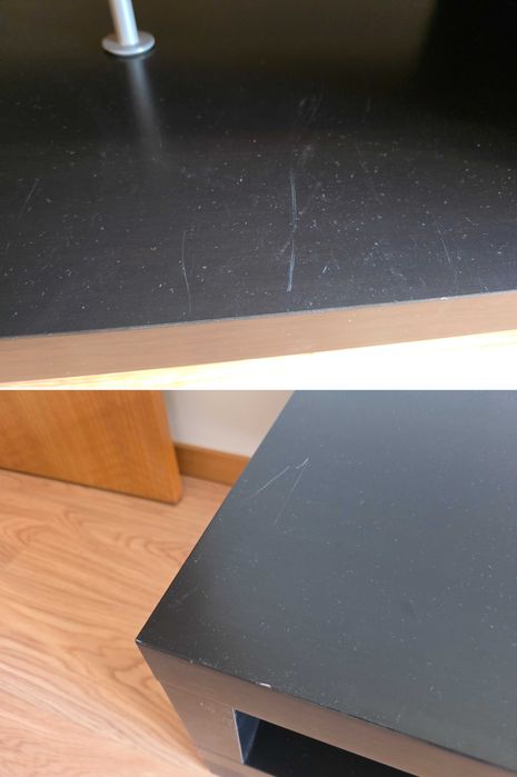 Estante + Móvel Tv Ikea Kallax Preto-Castanho