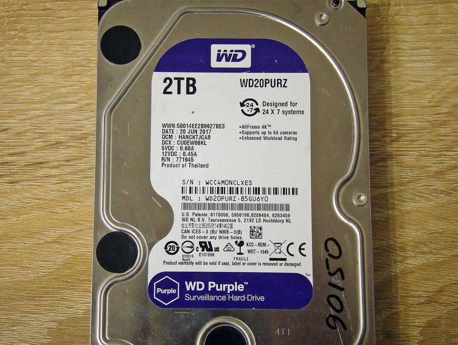 Продам жесткий диск (HDD) для ПК WD CAVIAR® PURPLE™ объемом 2 Тб