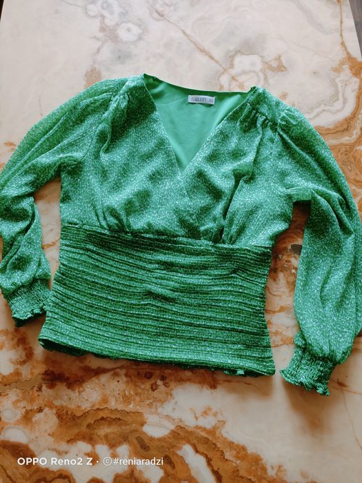 Bluzka,  r.40, L, szyfon, Gallery, ze ściągaczem