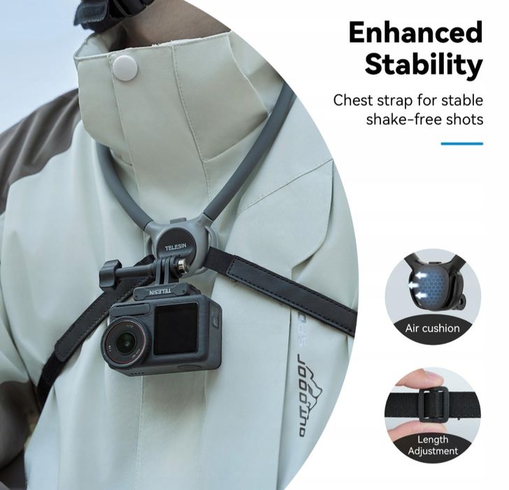 TELESIN SE 2.0 Uchwyt na szyję do kamer z wbudowaną rotacją
