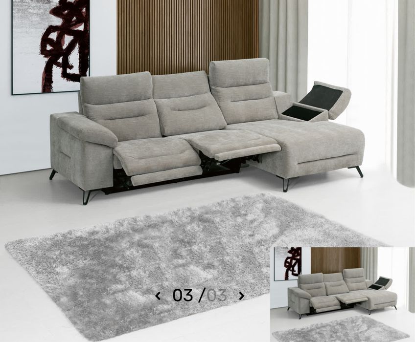 Sofá com chaise longue