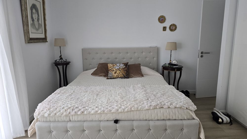 Cama sommier + cabeceira + colchão NOVO