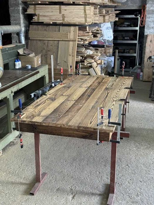 Blat ze starego drewna na stół, meble na wymiar od 1 m², grub. od 2 cm