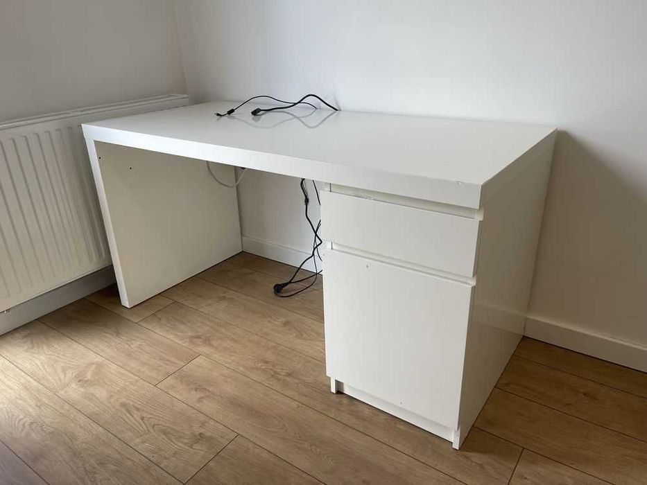 Biurko IKEA Malm białe r.140x65x73 cm-dostawa gratis