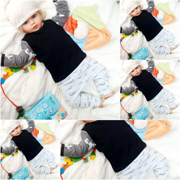 Mega paka roz 74/80 13 sztuk zestaw komplet chłopca bluza