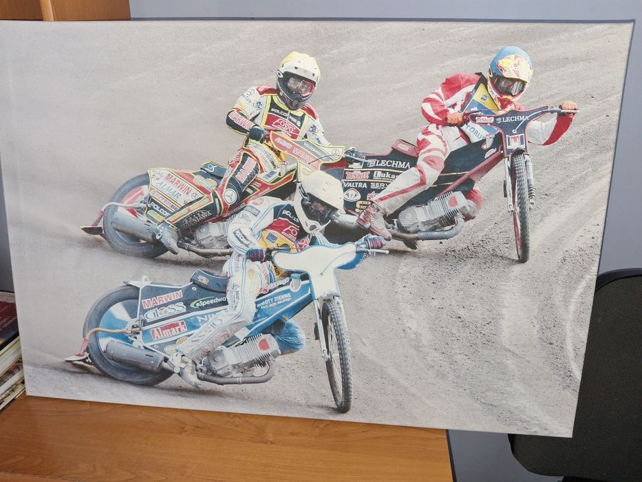 Obraz na płótnie żużlowcy