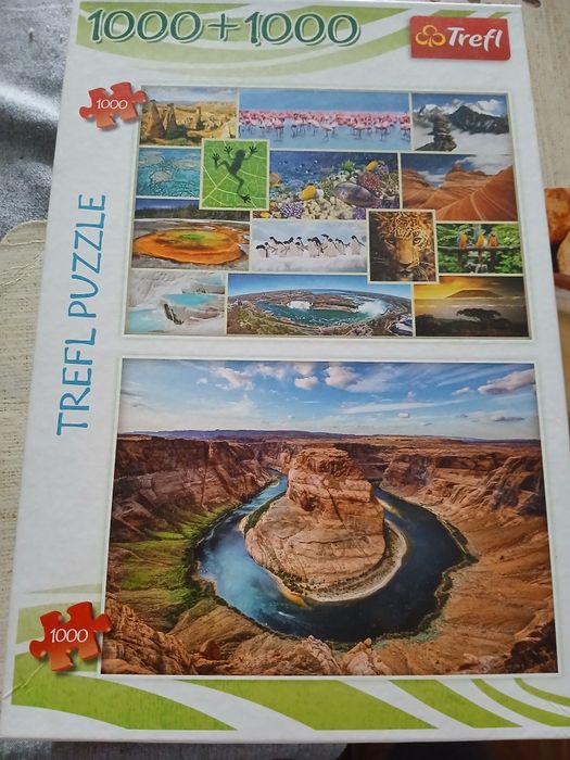 Puzzle 2 x 1000 trefl piękne widoki