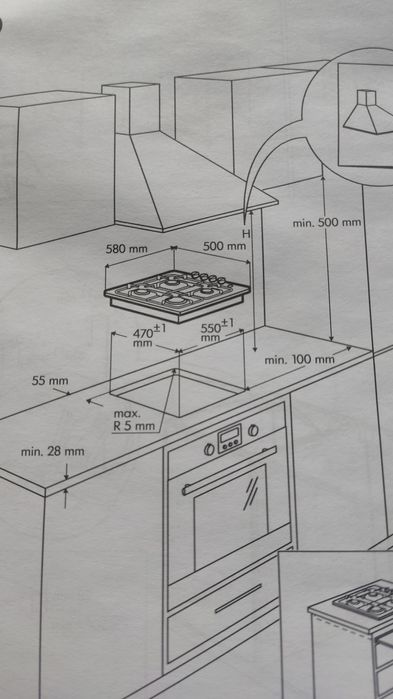 Kuchnia nablatowa gazowa