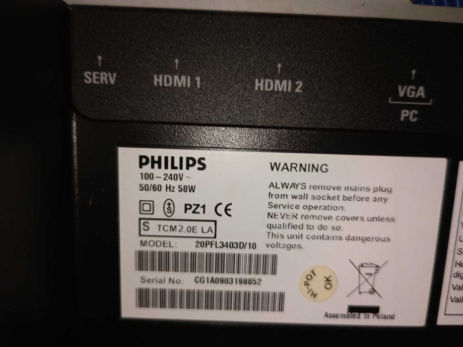 TV Pequena  Philips 20PFL3403D/10