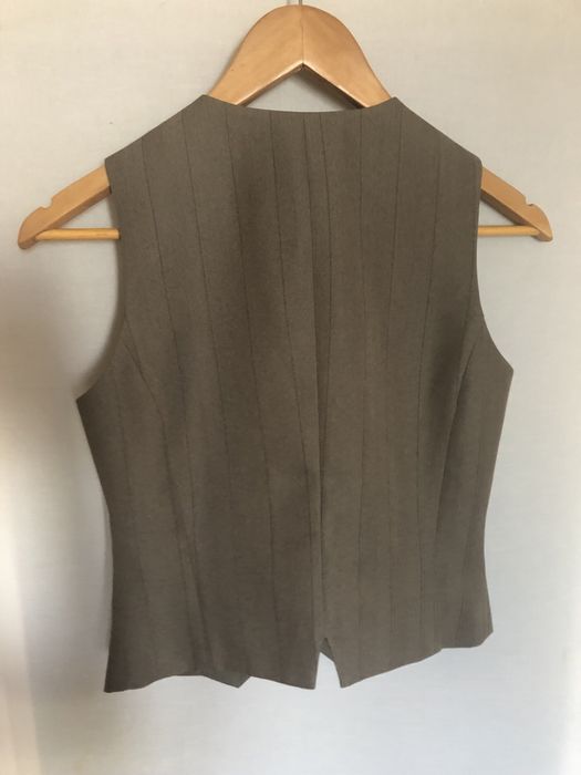 Kamizelka beżowa w prążki Hennes dla H&M rozm 34