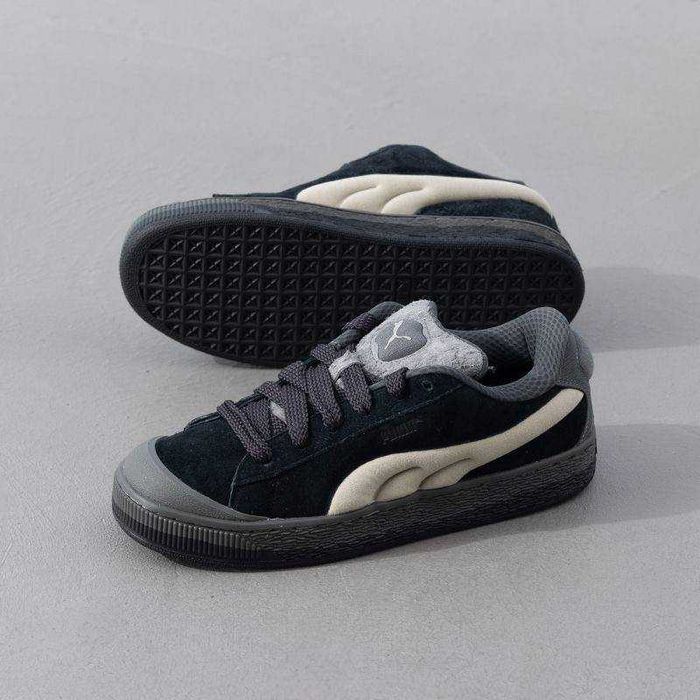 Puma Suede XI Crush пума суеде ікс ель чорні з білим кеди пума