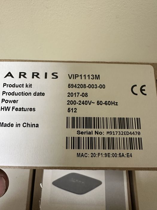 телевізійна приставка ARRIS VIP1113M