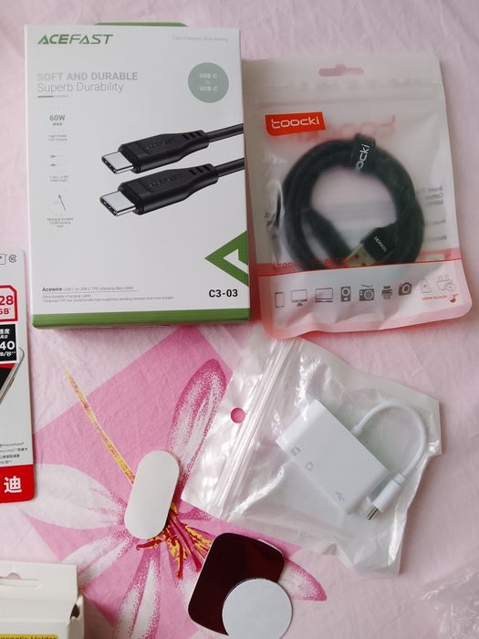 Флешка USB, mcsd 128gb, кабель, картридер