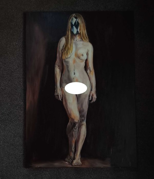 Akt kobiecy - Eva - oryginalny obraz olejny, 100x70cm