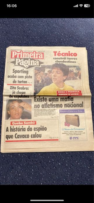 Jornal nº 1 da Primeira Pagina