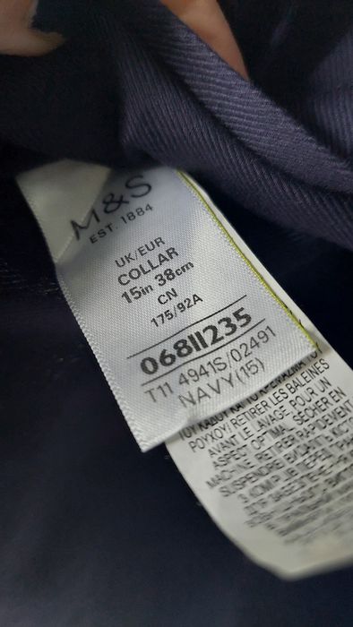 Koszula granat M&S Luxury 15/38