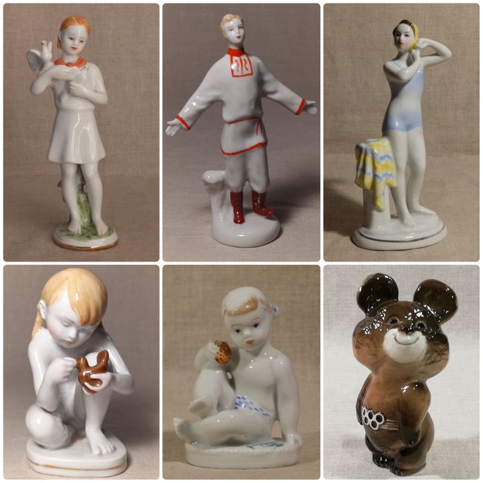 Фарфоровые статуэтки ЛФЗ 1950-е года СССР 100% Оригинал! Редкость!!!