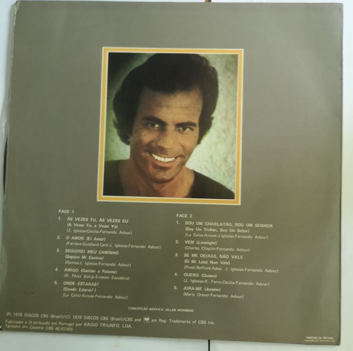 Vinil. LP. Júlio Iglesias.