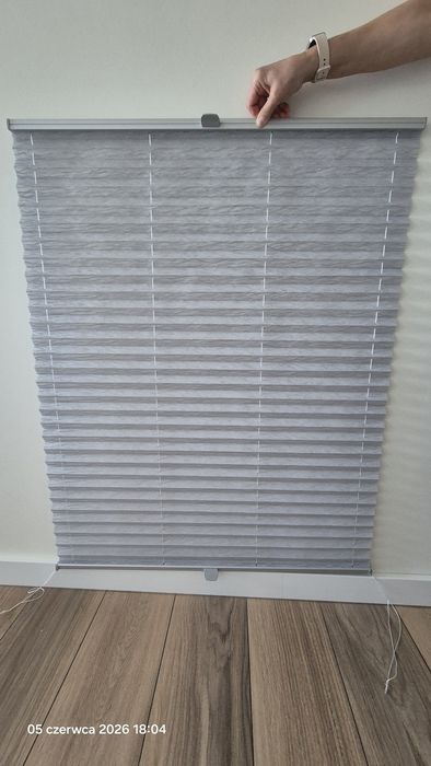 Roleta plisa 82 x 100 cm szara 3 szt.