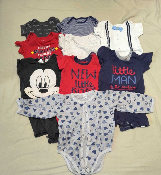 Детские вещи(боди, комбинезоны) 9 мес