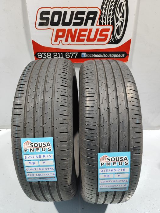 2 pneus semi novos 215-65R16 Continental - Oferta dos Portes