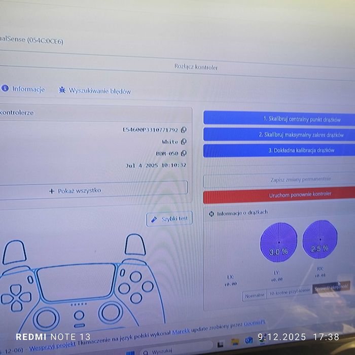 Naprawa Padów PS4/PS5/Xbox Wymiana Analogów(Hall Effect/TMR) Bez Dryfu