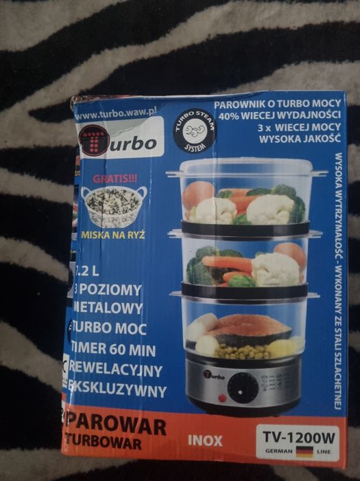 Parowar Steam  Cooker nowy 7.2L 3 poziomy