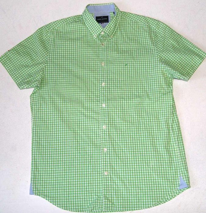 DANIEL HECHTER ROZ.L  koszula męska w kratę jak nowa