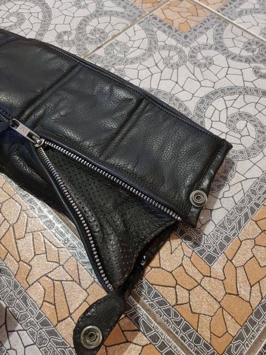 Жіноча шкіряна мотокуртка FLM (M 40-42)