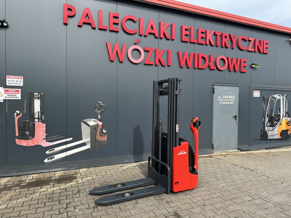 Paleciak elektryczny Linde 420 cm 1200 kg wózek sztaplarka