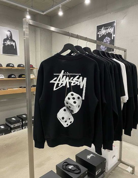 Черный Свитшот Stussy Fuzzy Dice