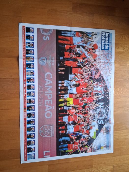 Poster grande do Benfica campeão