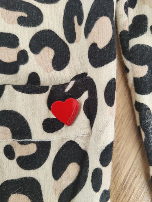 Sweter kardigan bawełniany Love Moschino