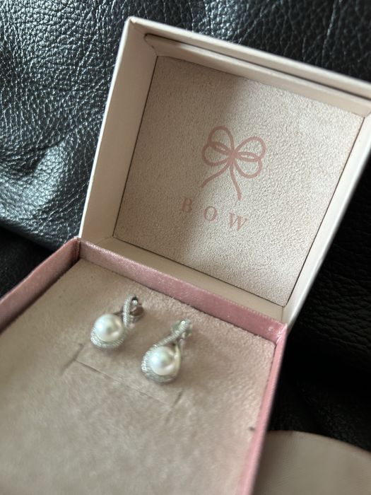 Brincos de prata com pérola