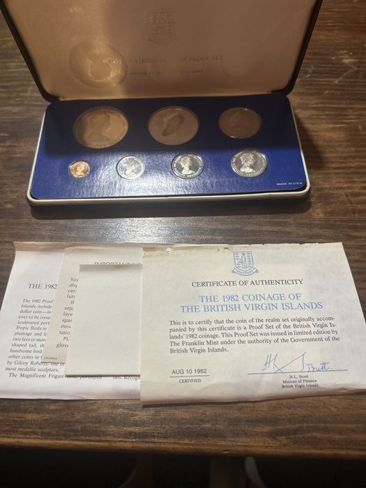 Proof Set de 1982 Virgin Islands Prata