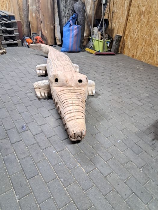 Rzeżba ogrodowa krokodyl