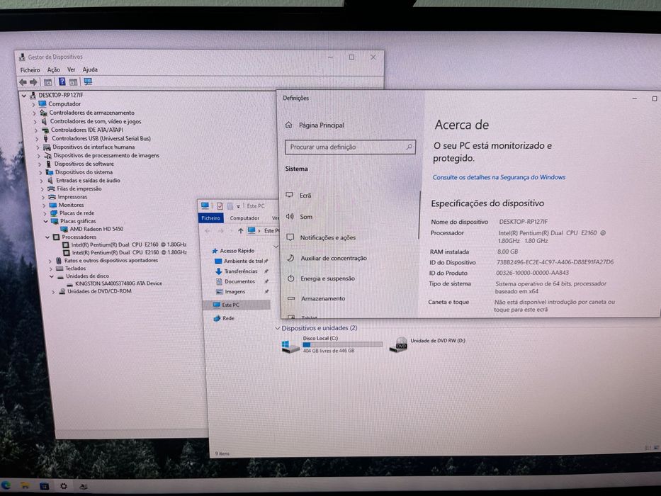 Desktop para Casa -- Pentium E2160 | 8GB RAM | 480GB SSD | AMD Radeon HD 5450