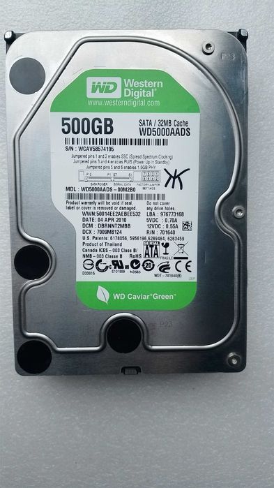 Жорсткий диск на 500 Gb, 320  Gb