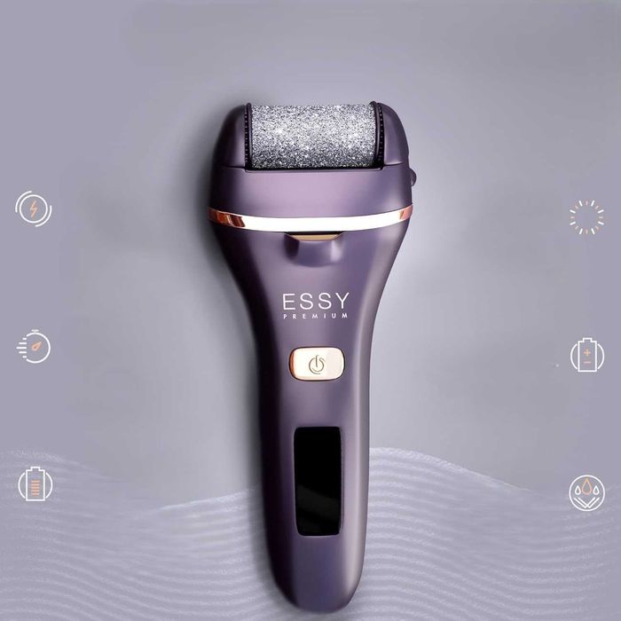 Elektryczny pilnik do stóp Essy 6 rolek USB fioletowy