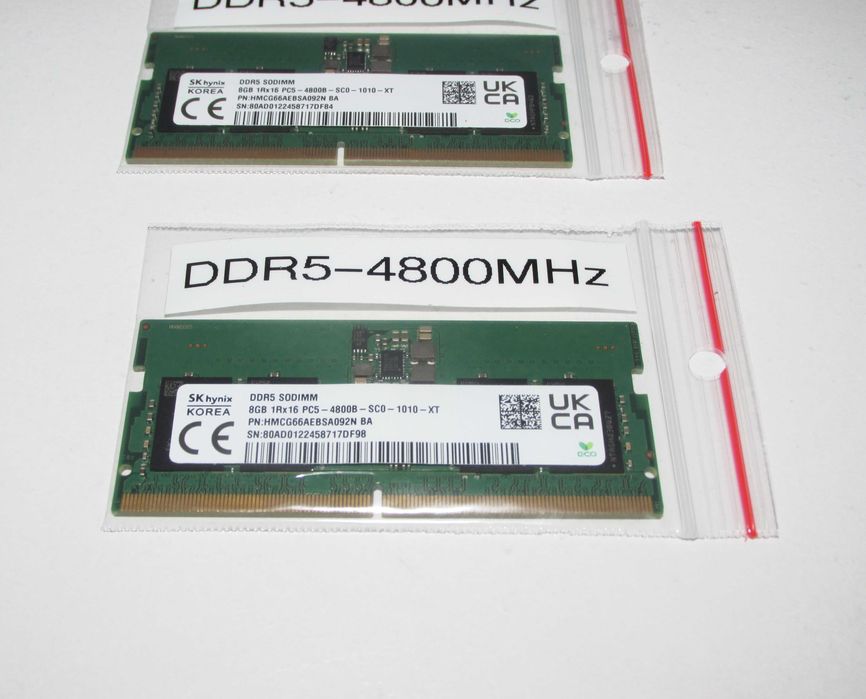 16GB Ram DDR5 (2x8GB) SoDimm SK Hynix 4800Mhz