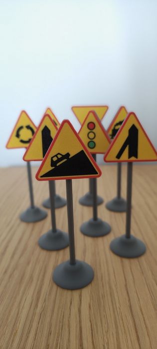 Znaki drogowe ostrzegawcze wydruk 3D