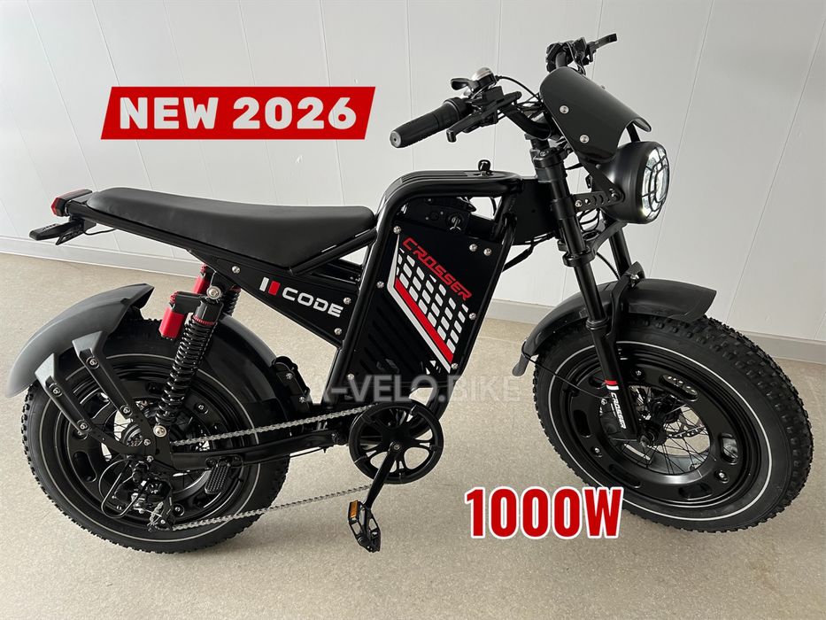 Електровелосипед Crosser Code fatbike /модель 2026/1000W/20Ah фетбайк
