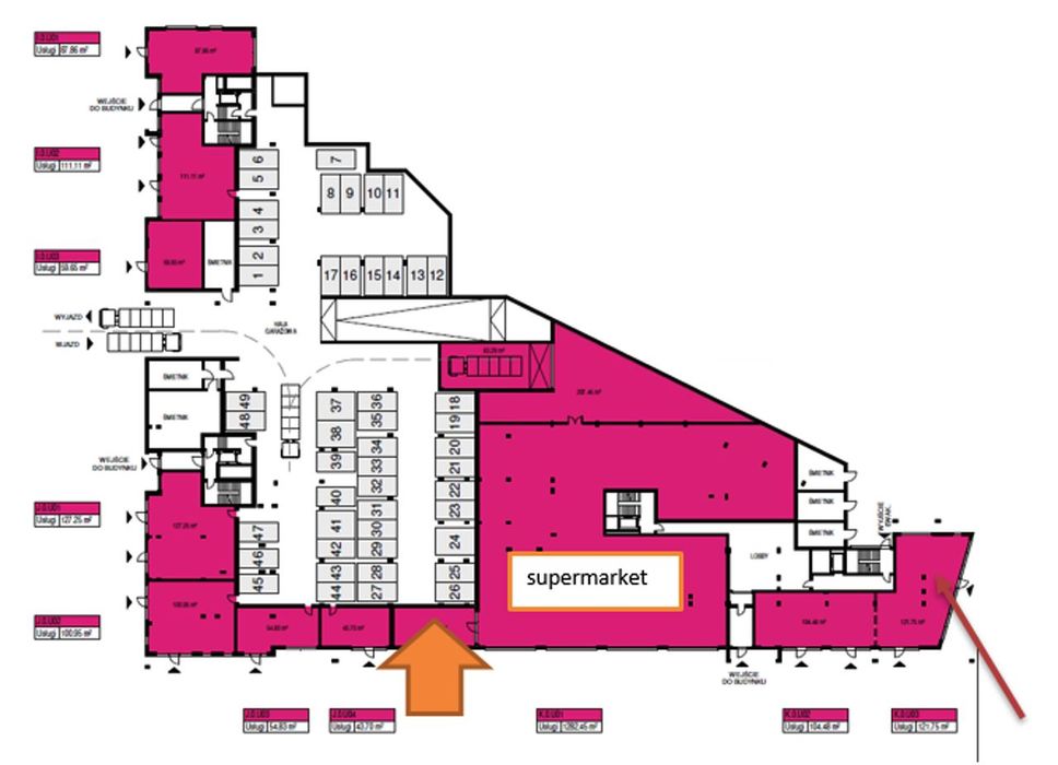 Obok SUPERMARKETU | PORTO Letnica | Parter | Lokal usługowy 121,47 m²