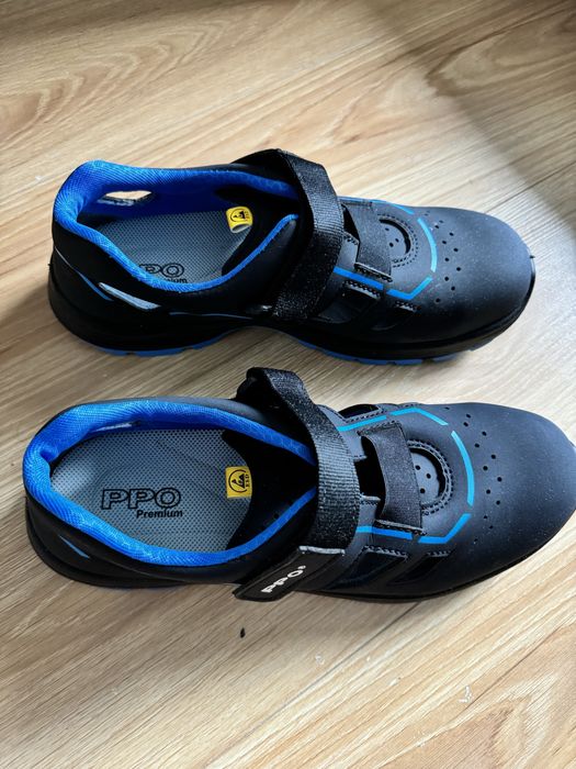 Buty bhp czarno niebieskie