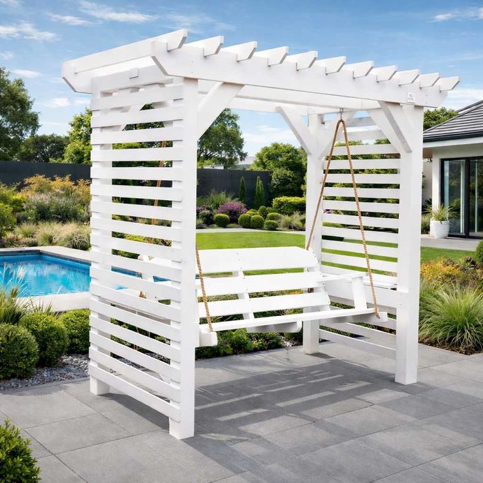 Stylowa huśtawka ogrodowa z pergolą / Producent / Darmowa dostawa