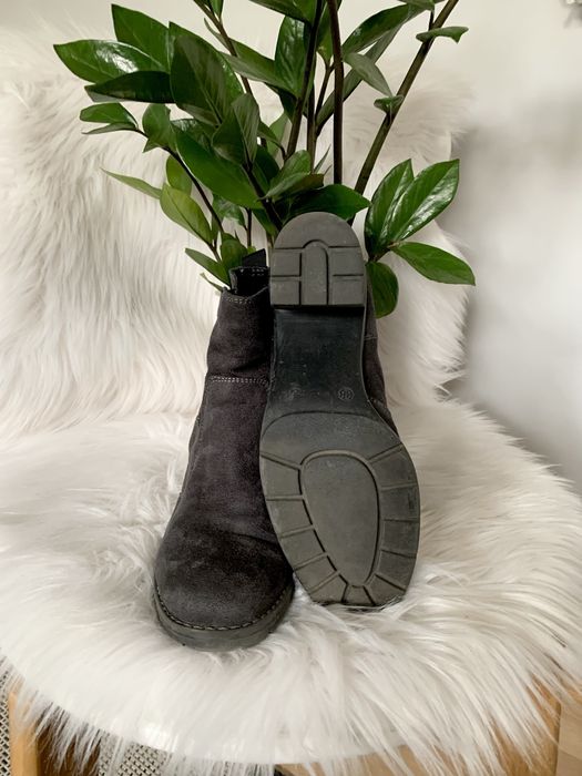 Graceland 38 grafitowe botki obcas słupek