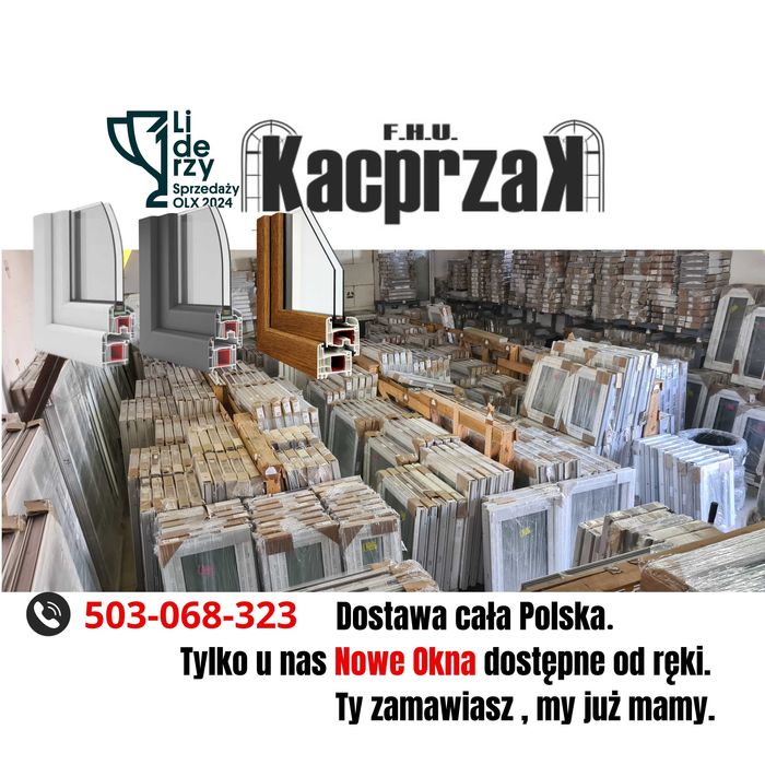 OKNA KacprzaK OKNO PCV 50x40 NOWE Białe 500x400 - Lider Okna OLX