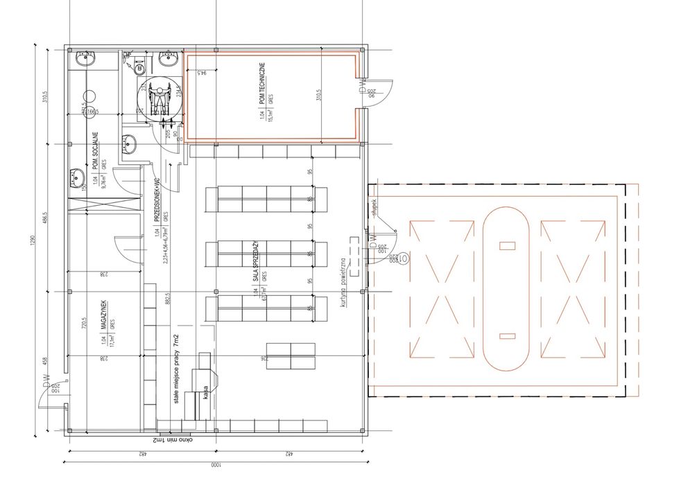 Działka 2029m2 myjnia bezdotykowa poz. bud. Stacja Paliw Benzynowa LPG