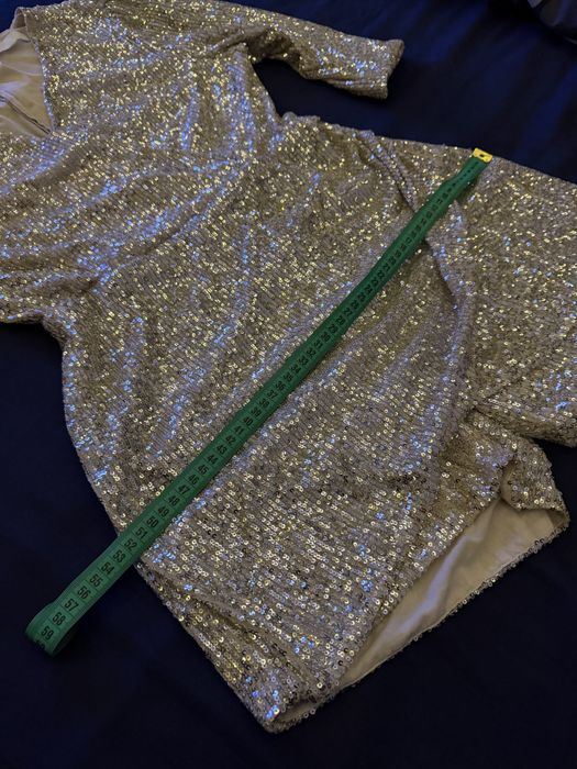 Комбез в пайетку зі спідницею на запах